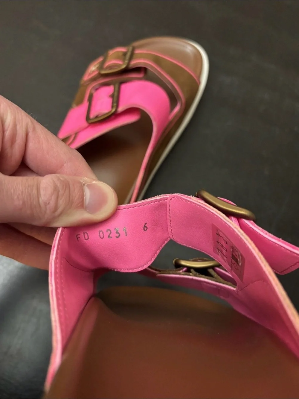 Louis Vuitton LV Trainer Mule Sandals Brown Pink